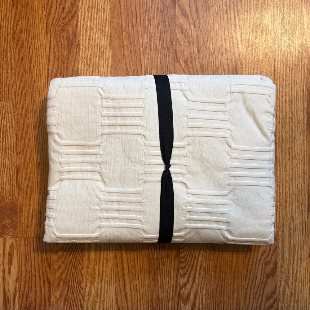 NEW Schoolhouse Woven Tally Natural Duvet Cover Twin - Picture 2 of 3